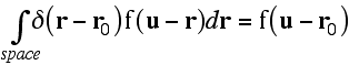 Convolution with delta function shifts origin of other function to position of delta function